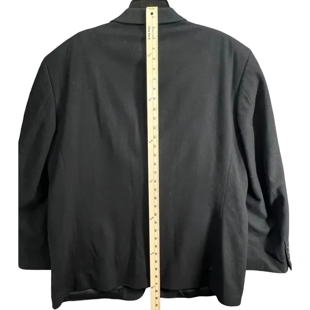 Gianfranco Ruffini Blazer Mens 46R Black Cashmere Blend Dinner‎ Jacket Italy Vtg